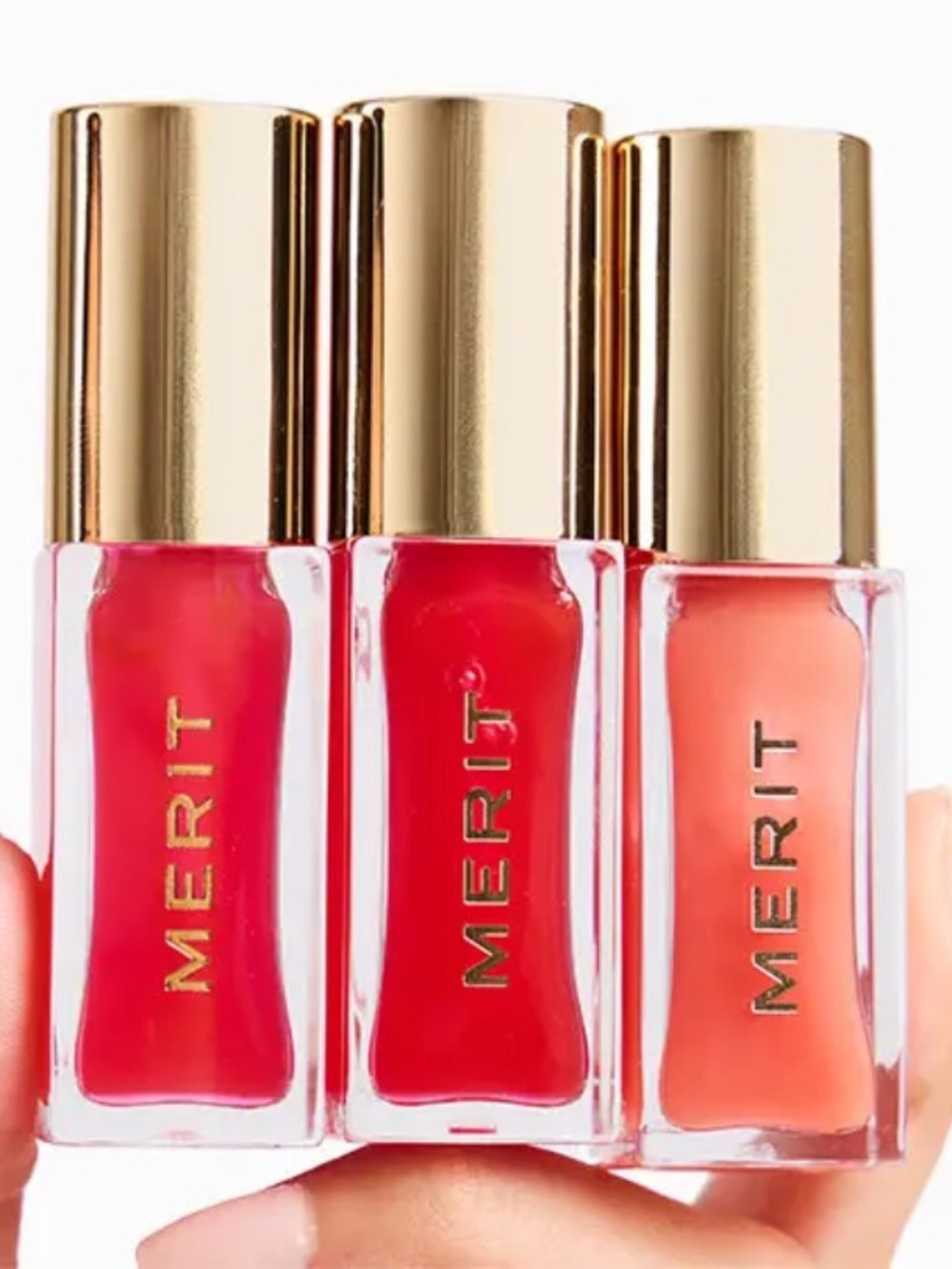 MERIT Shade Slick Gelée Tinted Lip Oil in Jeté (Color Maraschino (sheer red)